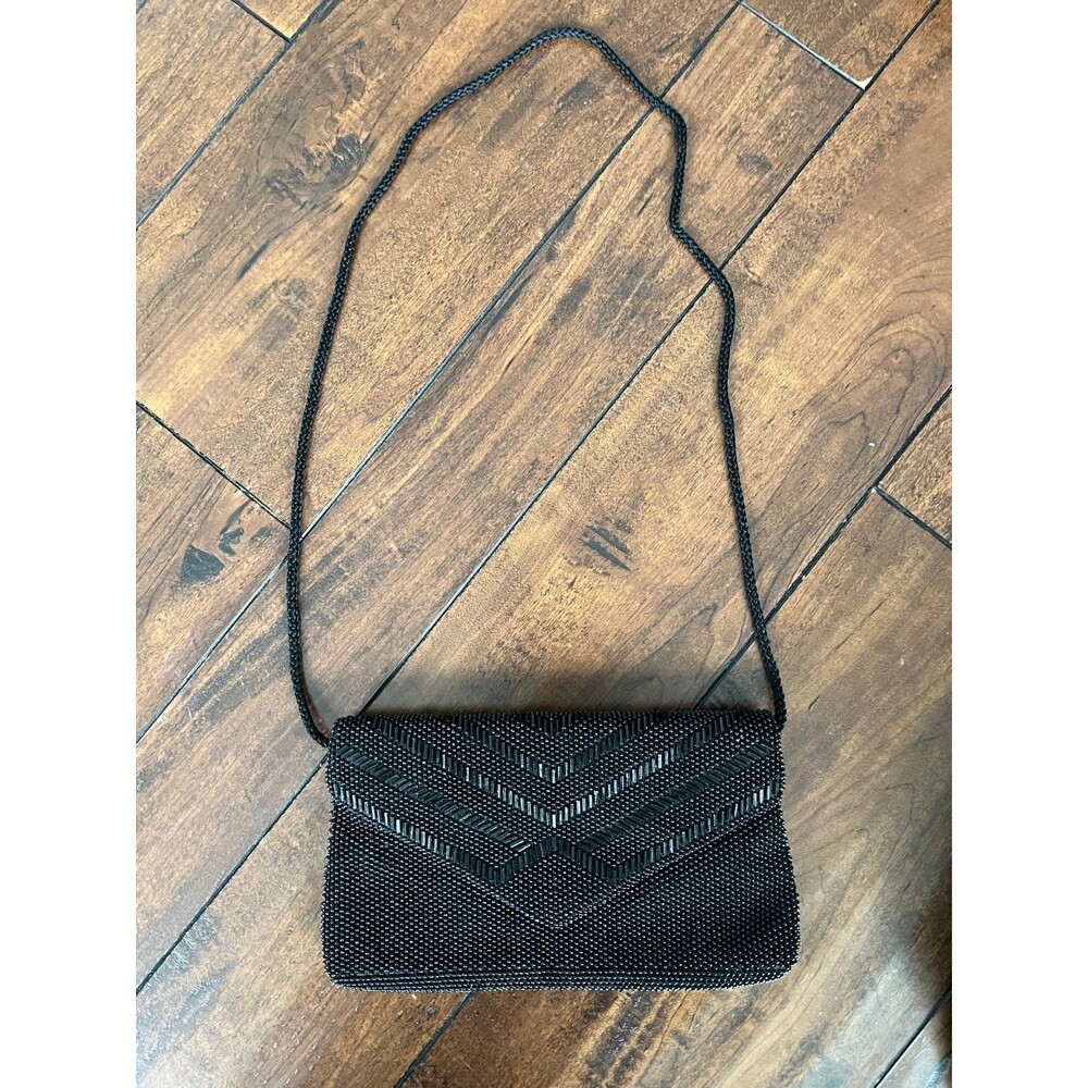 Trendy Black Clutch/Crossbody Purse